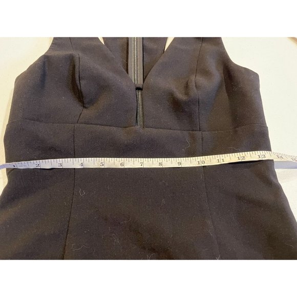 Likely Womens Maxi Fishtail Dress Albury Cutout-Back Trumpet Deep V Neck Black 4 - Picture 7 of 10